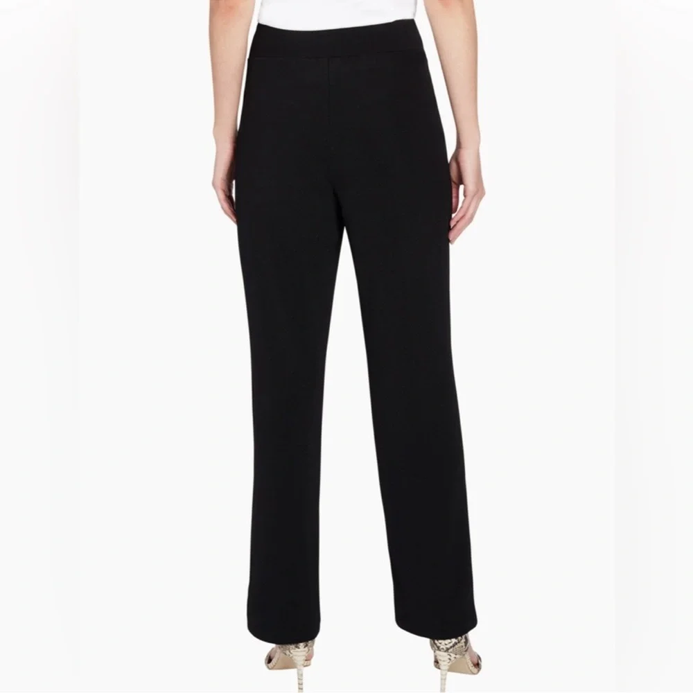 Jones New York Signature Compression Black Pull On Straight Leg Pants